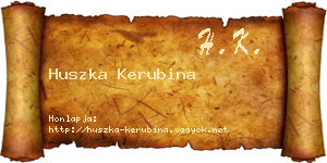 Huszka Kerubina névjegykártya